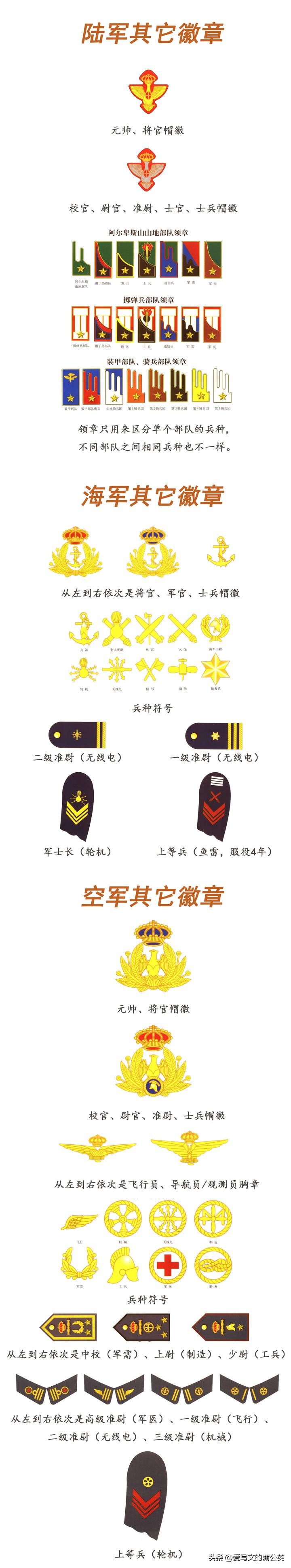 二战兵种军衔与徽章图集,二战意大利军帽上的标志