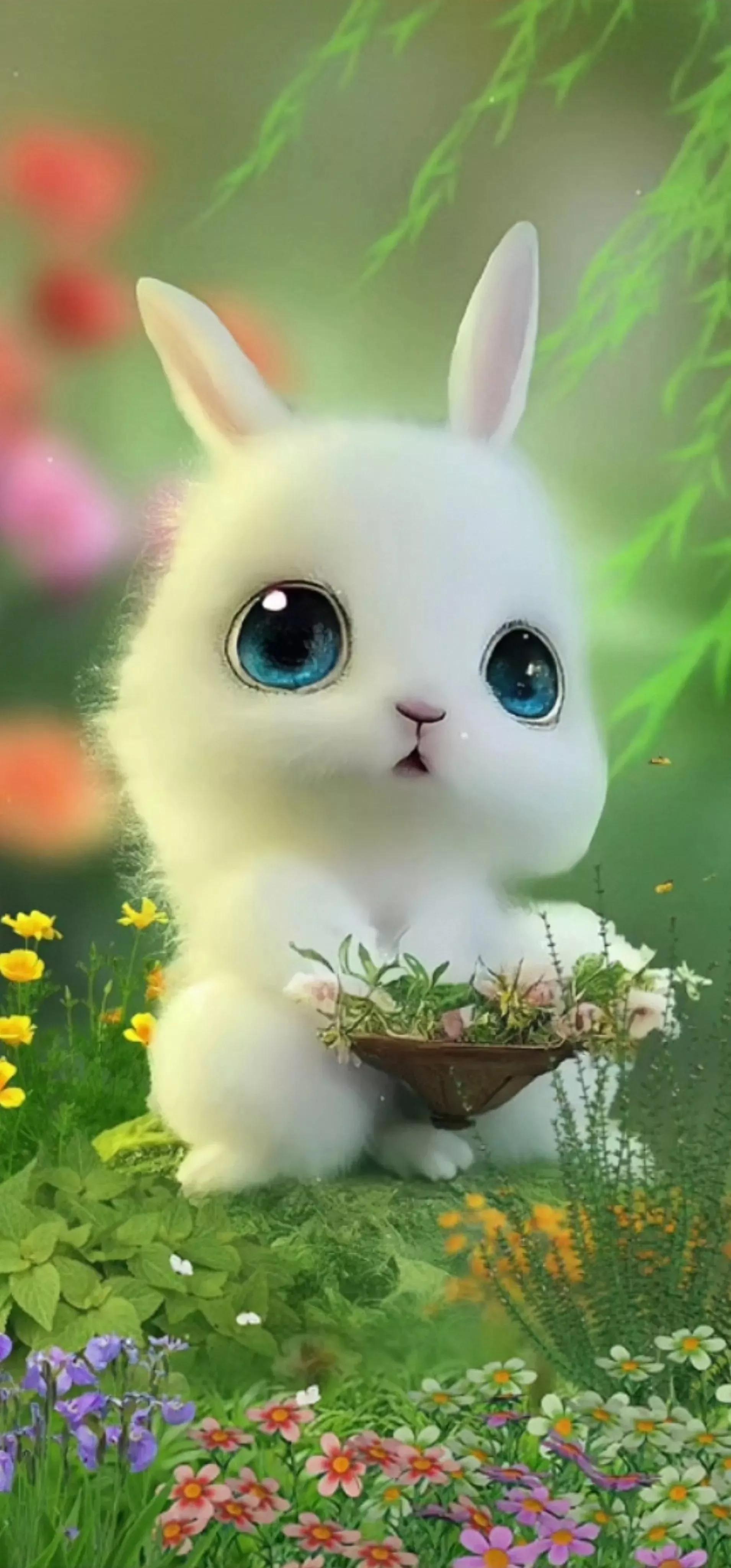 兔兔美美的照片,甜美可爱兔美美