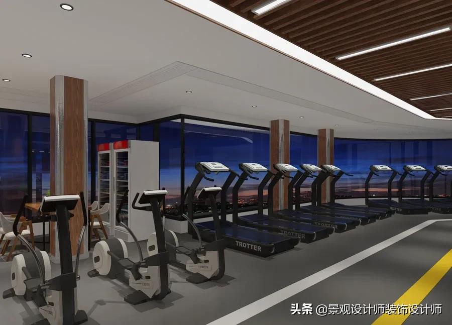 健身房设计效果图费用,大型健身房设计方案效果图