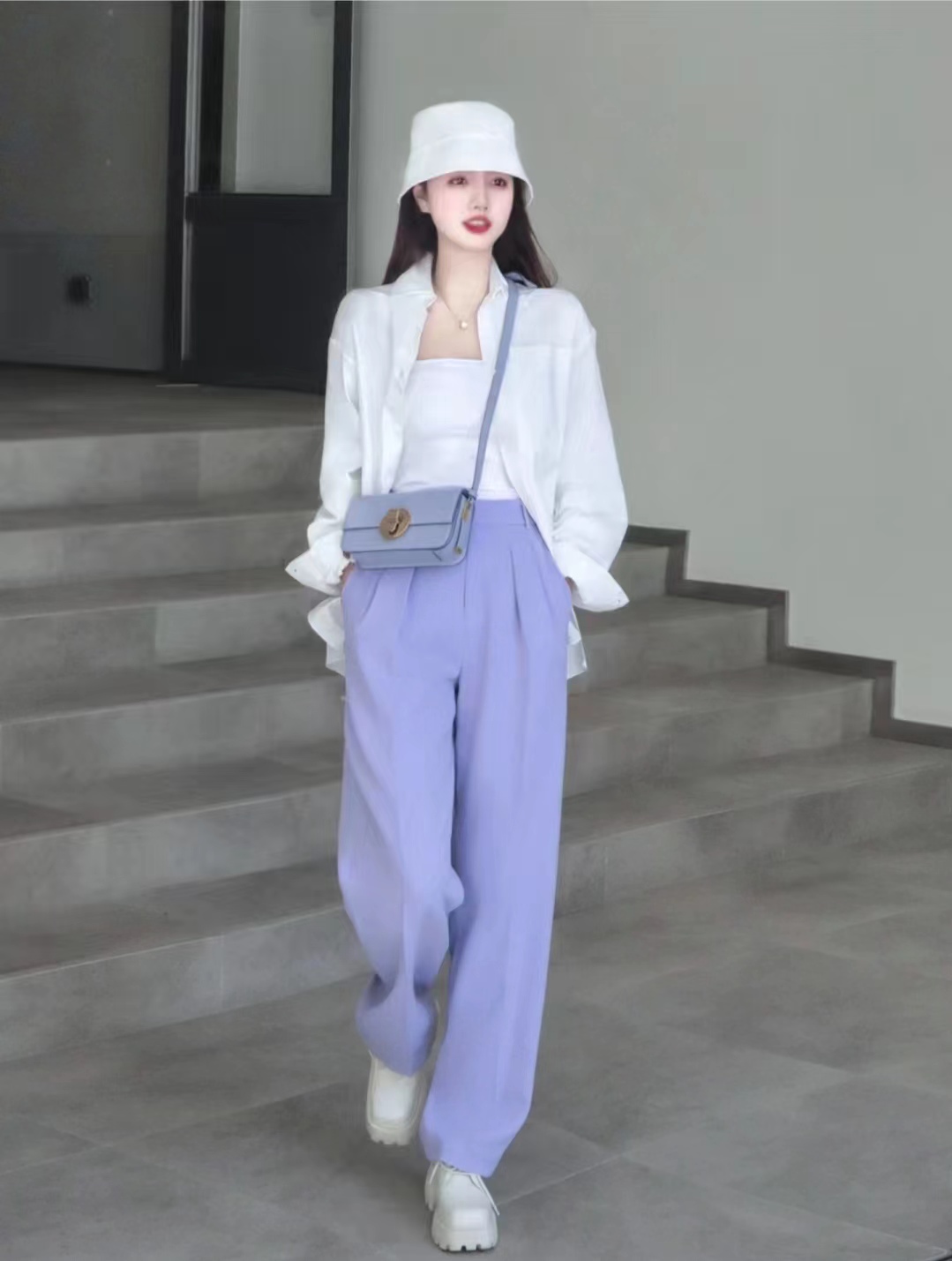 紫色衣服怎么搭配少女更有时尚感,紫色衣服搭配全过程