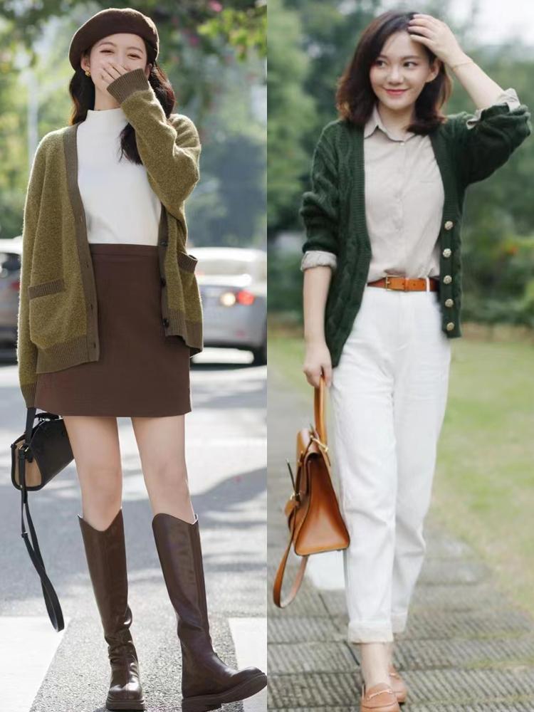 奶奶衫最洋气的搭配,王小骞奶奶衫怎么穿才好看