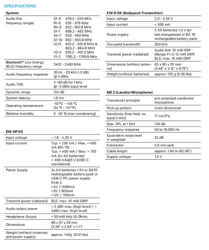 森海塞尔skm5000uhf,森海塞尔EWD数字无线麦克风系统