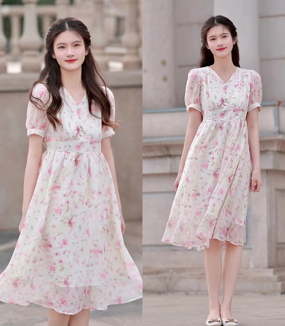 夏季碎花裙怎么穿好看,粉色碎花裙回头率百分百