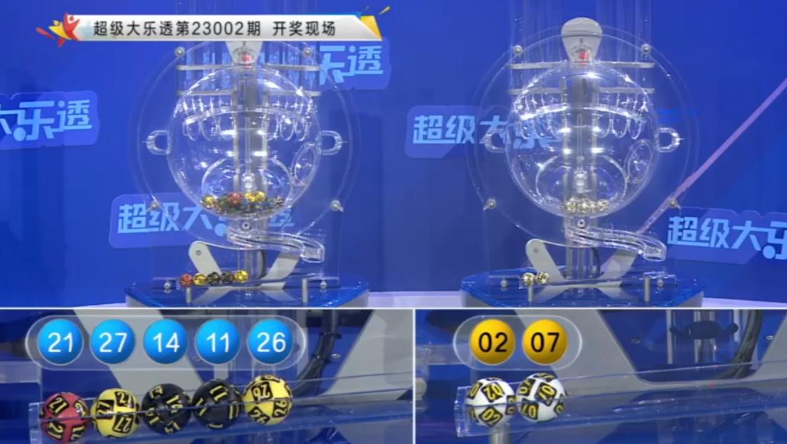 大乐透2023002期开奖：头奖开3注1000万元苏浙川分享千万大奖