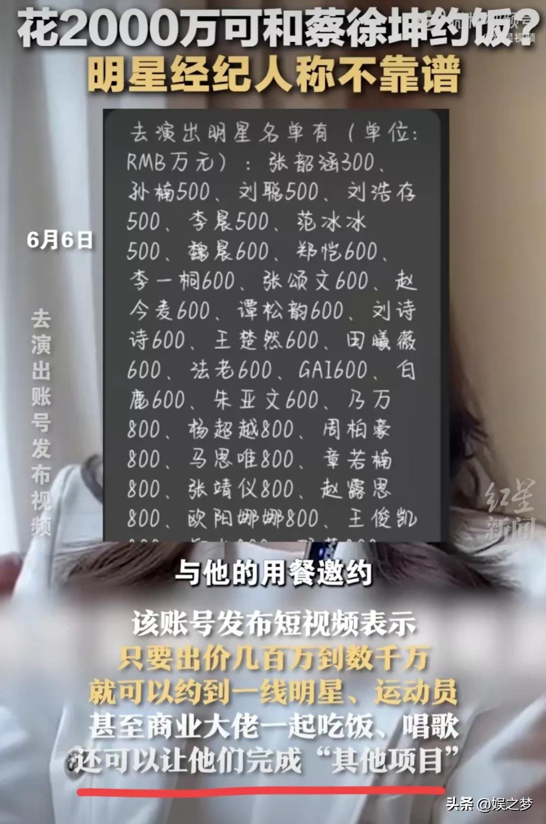 明星收入张颂文,蔡徐坤vs梅西