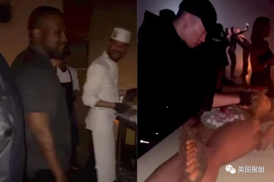 让全裸女模特当餐盘，寿司放身上供宾客享用，9岁女儿也在场