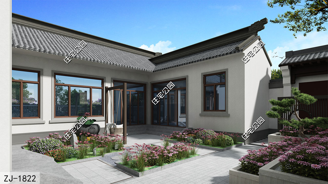 分享高端别墅,七款中式合院经典款