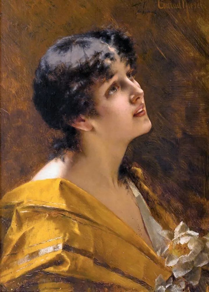 德国绘画风格独特的美女,欧洲艺术绘画女神