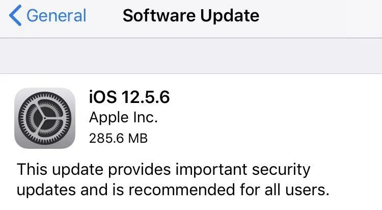 ios12.5.6版本发布时间,ios12.5.7更新内容