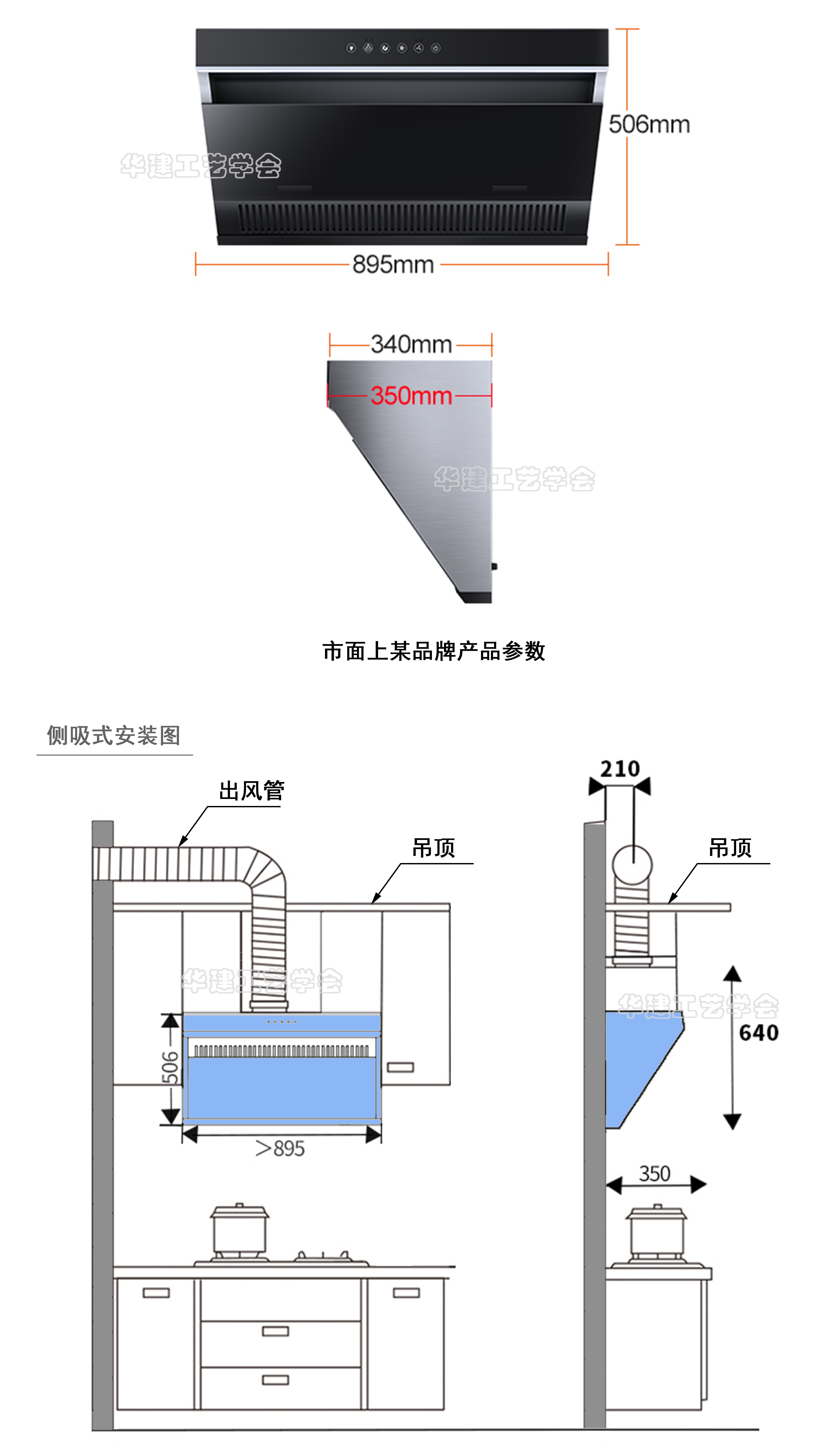 厨房抽油烟机直径20厘米的,厨房抽油烟机尺寸