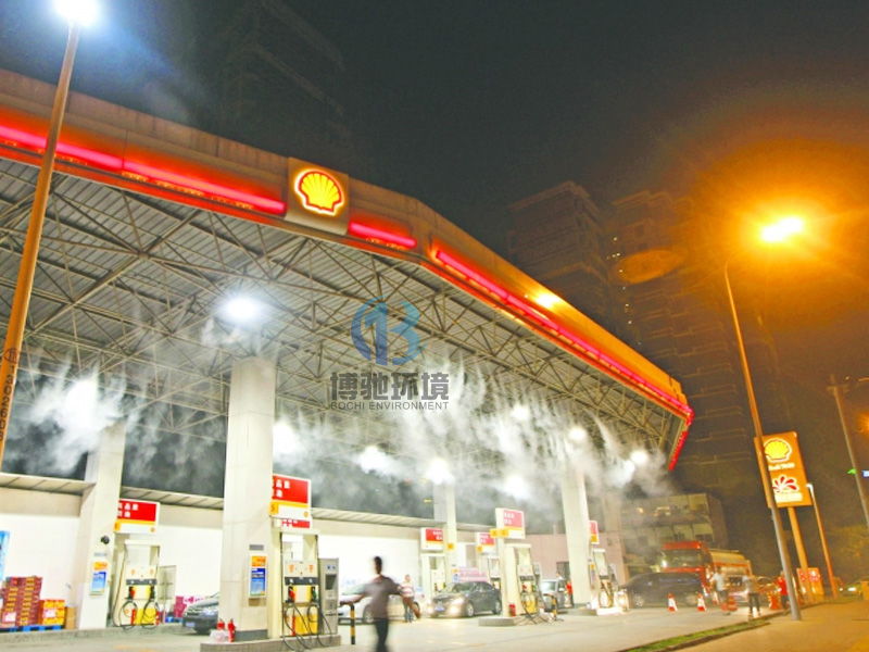 室外喷雾降温技术原理图,夏季室外降温喷雾系统