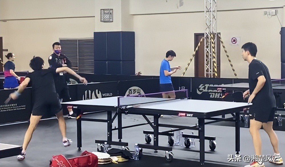 邱贻可看孙颖莎和王曼昱的对决,马琳评价王曼昱世乒赛的表现