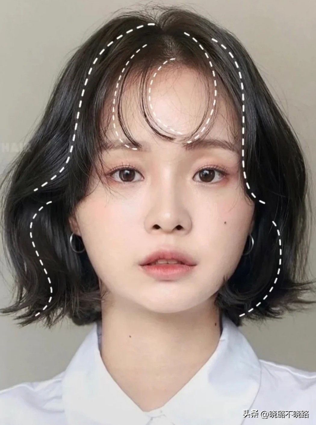 头发不要留黑长直也别留超短发,超短发不显老的烫发