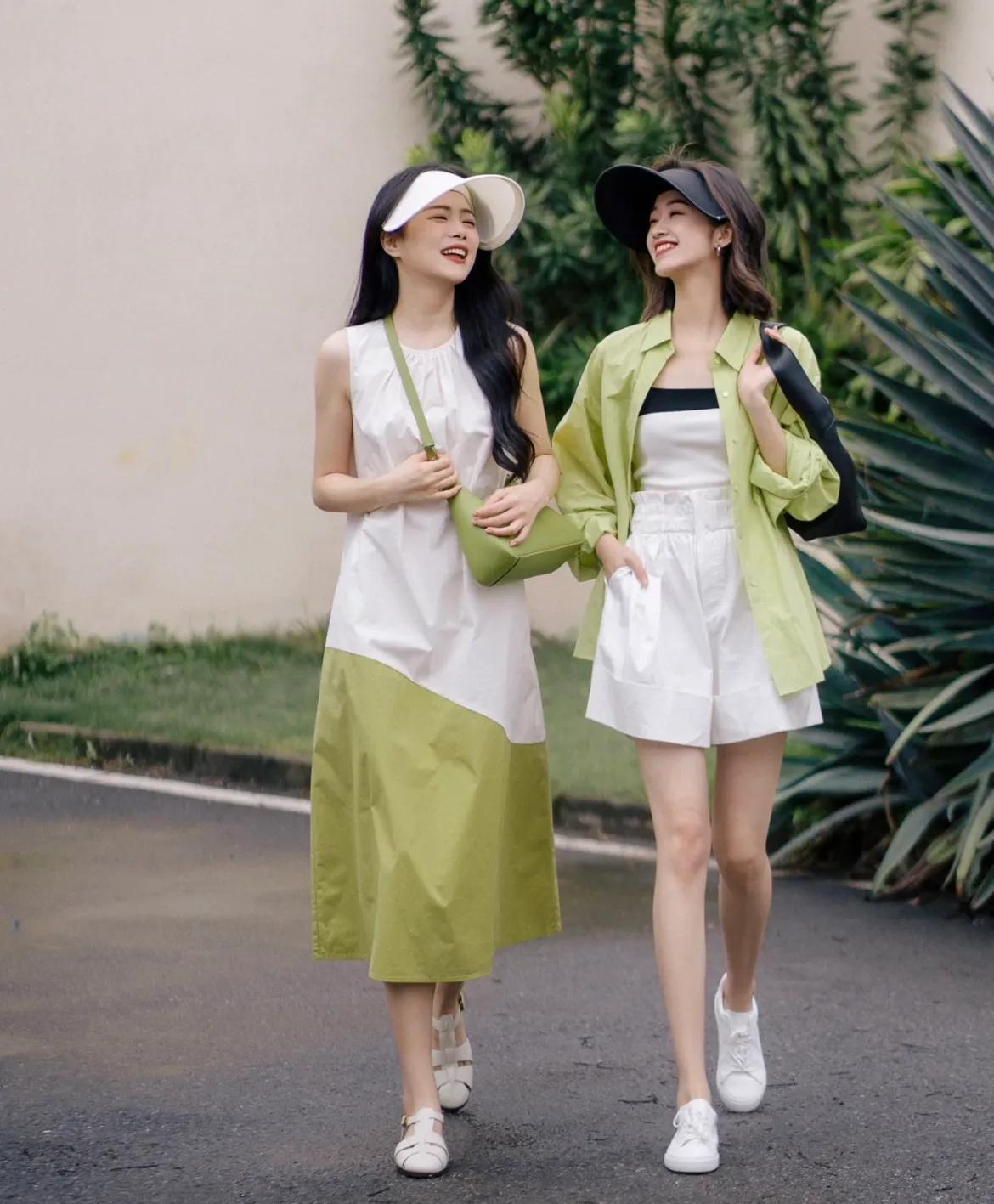 夏日闺蜜日常穿搭模板,夏季闺蜜装穿搭时髦可爱