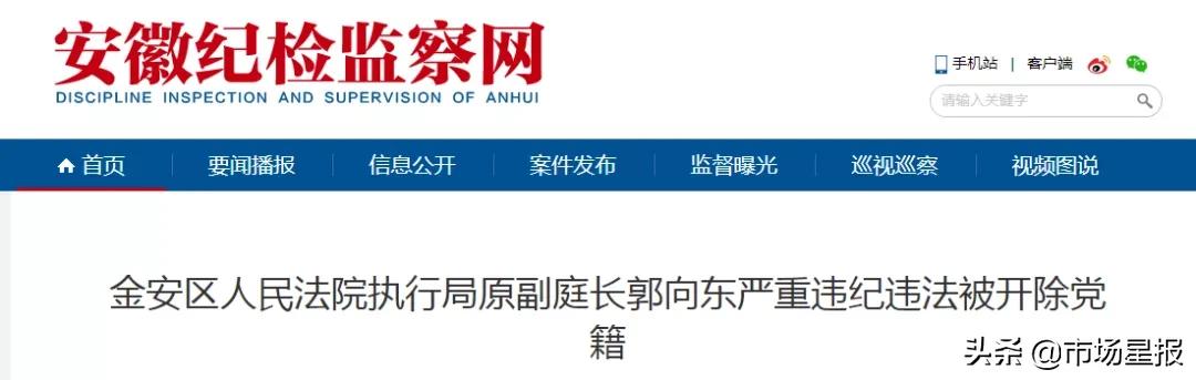 安徽4名干部同日宣布被查,安徽一干部被查两名干部被处分