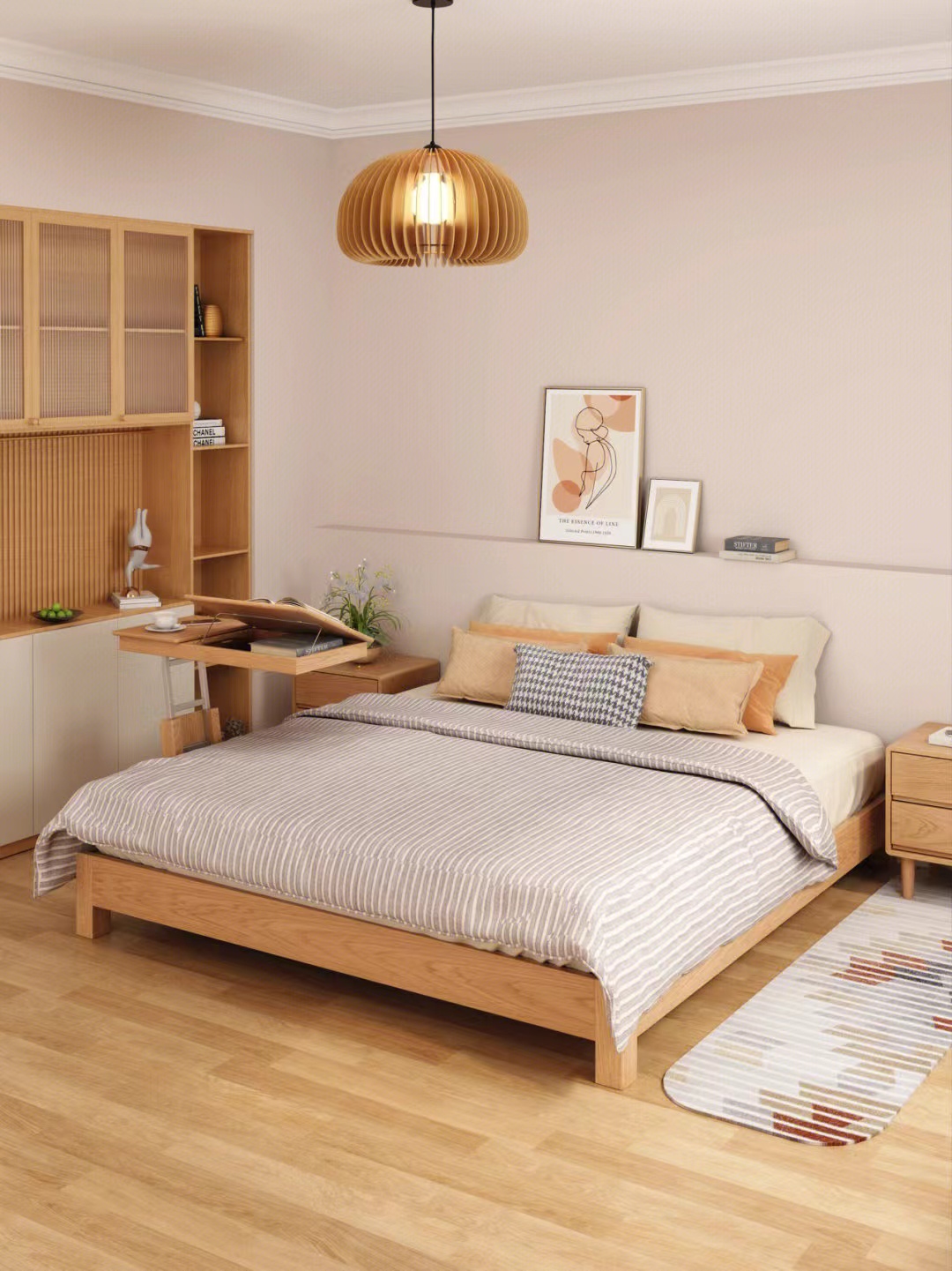 拼多多实木床无床头,简单又大气的实木床