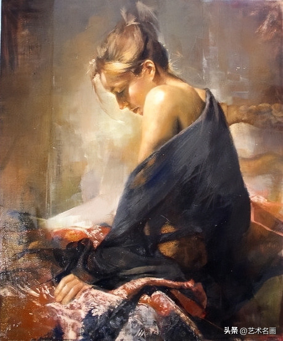 宫廷风少女油画,西方古典油画女油画家