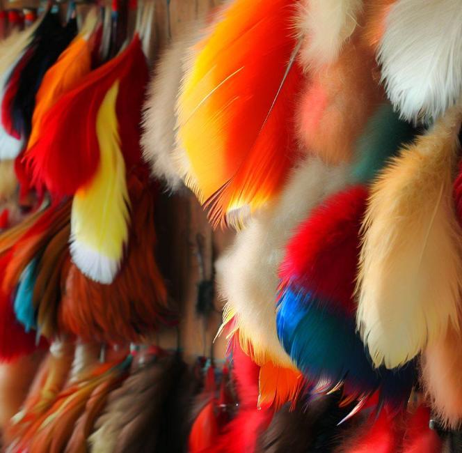 美轮美奂的羽毛艺术，帕拉卡斯的羽毛制品，鸟羽编织的华美世界