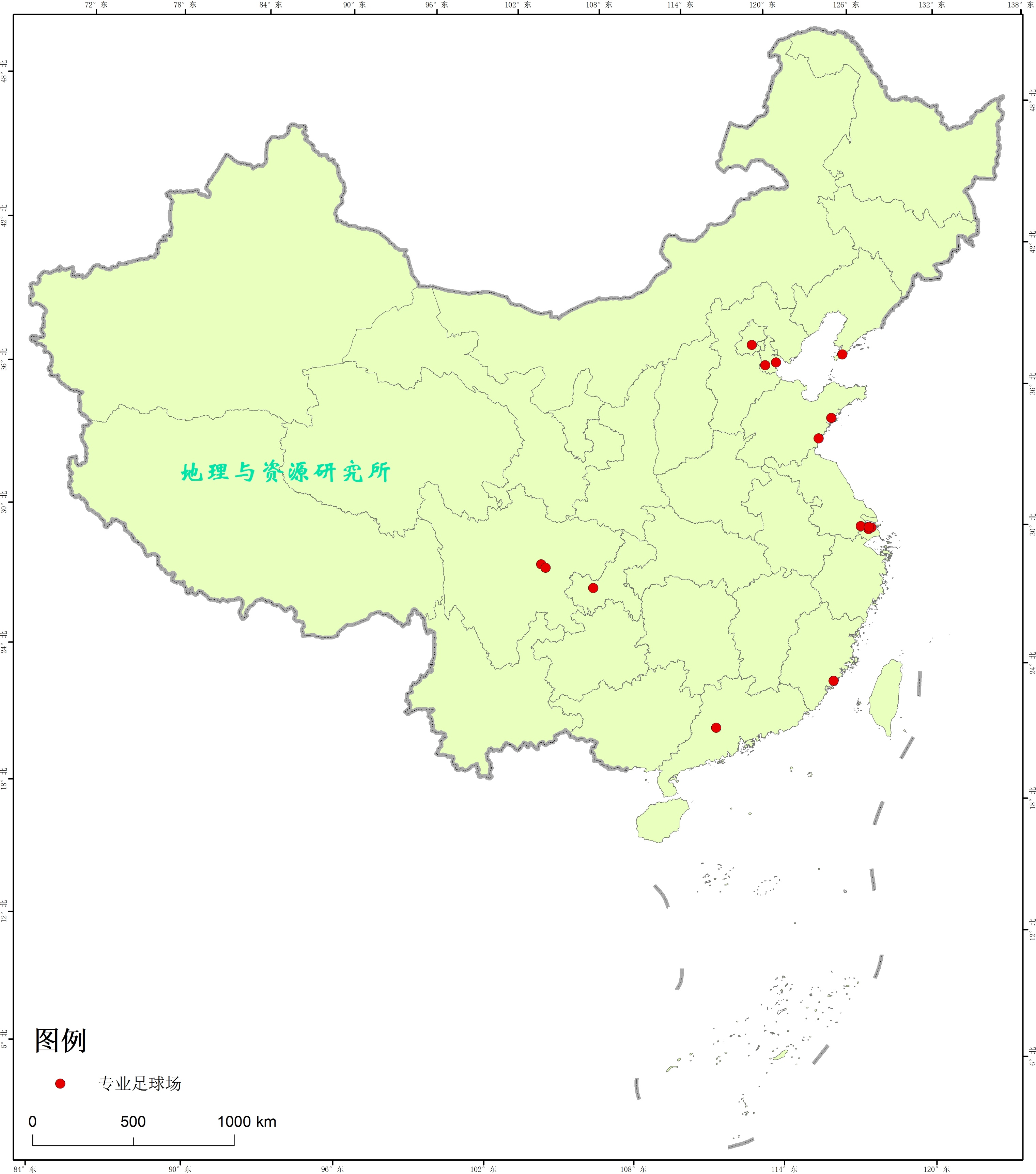 青春足球场分布,足球场白线分布