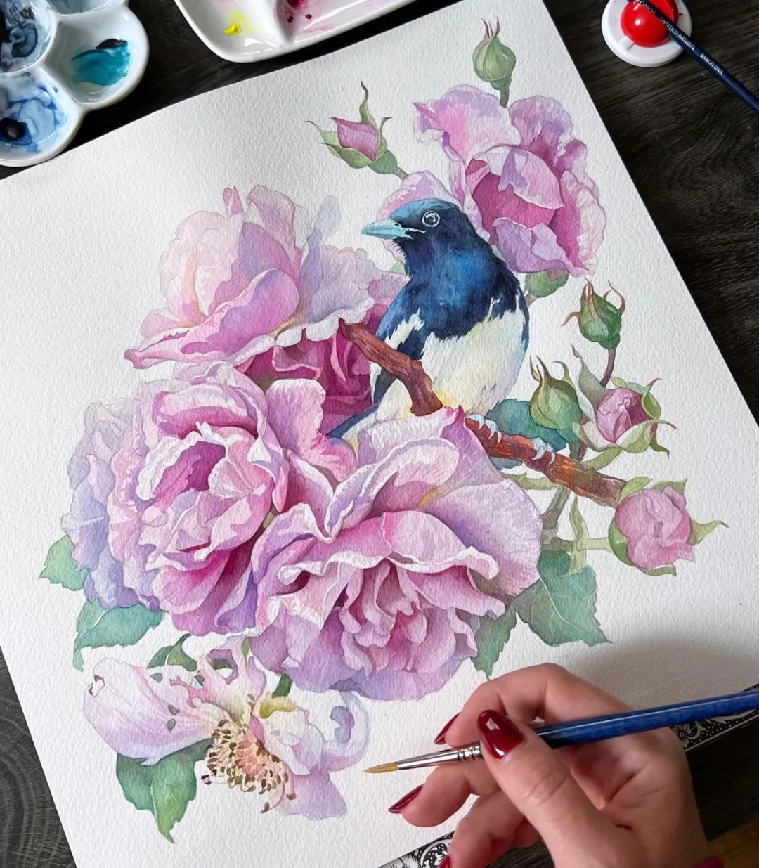 大神级水彩作品看完肯定不后悔,40张笔触狂放的水彩