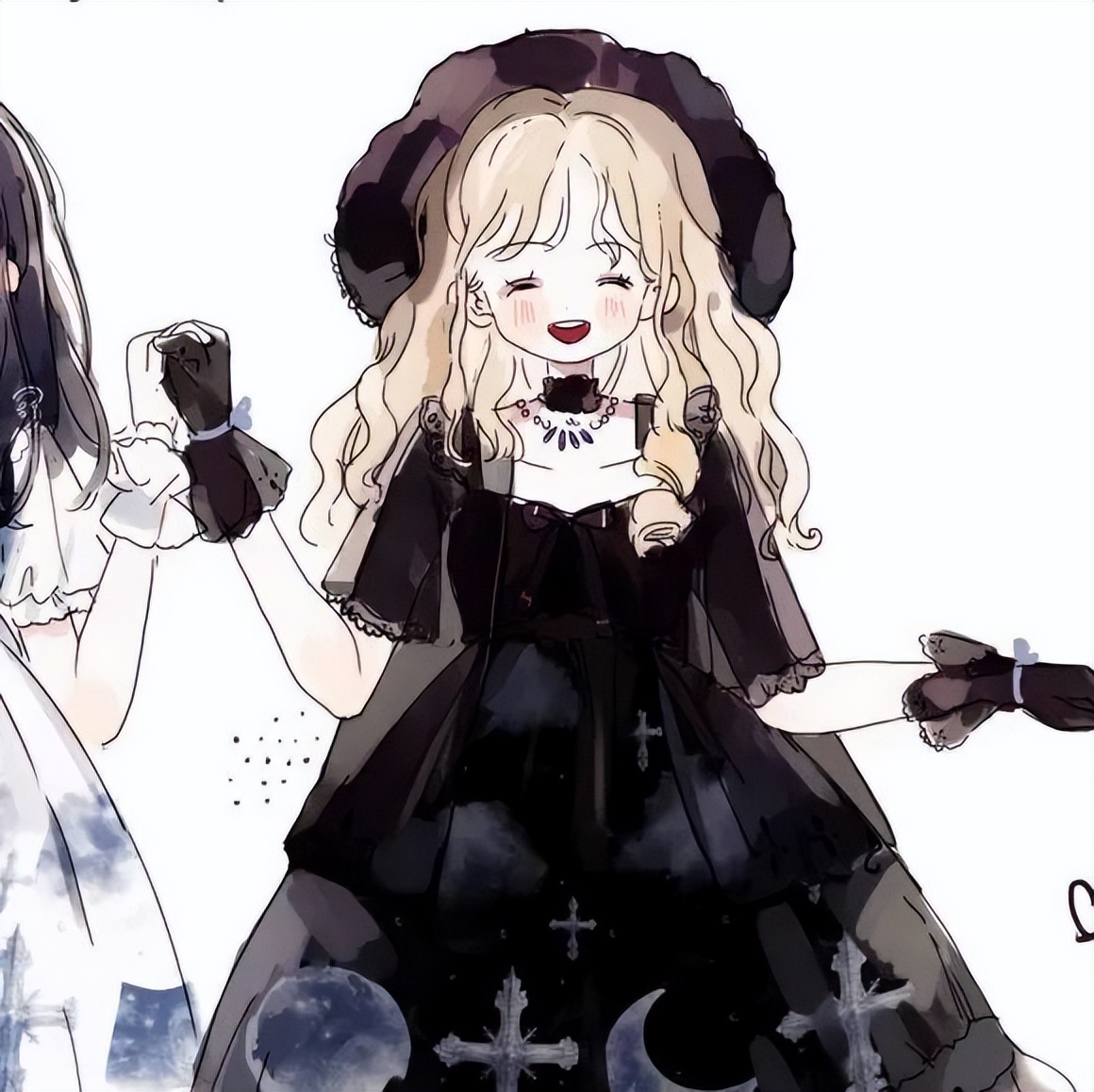 闺蜜头像加情侣头像同时用,一半闺蜜头像一半情侣头像