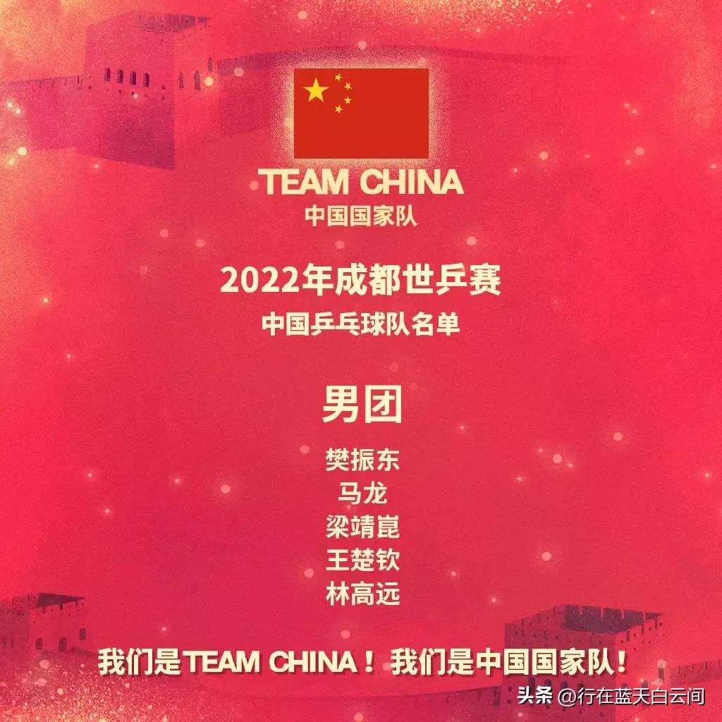 成都世乒赛男团参赛队员名单正式公布。男团将向十连冠奋勇前行