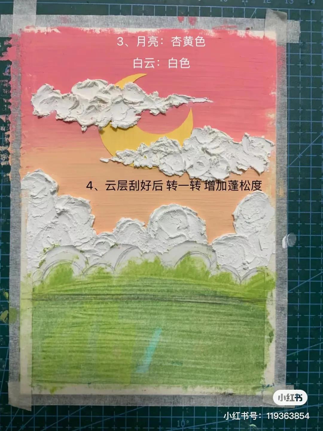 100幅好看的油画棒教程,记录色彩的美术作品油画棒简单
