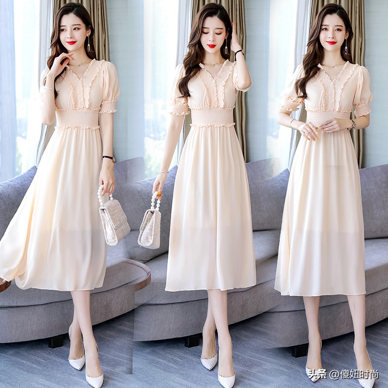 冬装甜美蝴蝶结气质显瘦连衣裙,气质翻领金丝绒显瘦蝴蝶结连衣裙