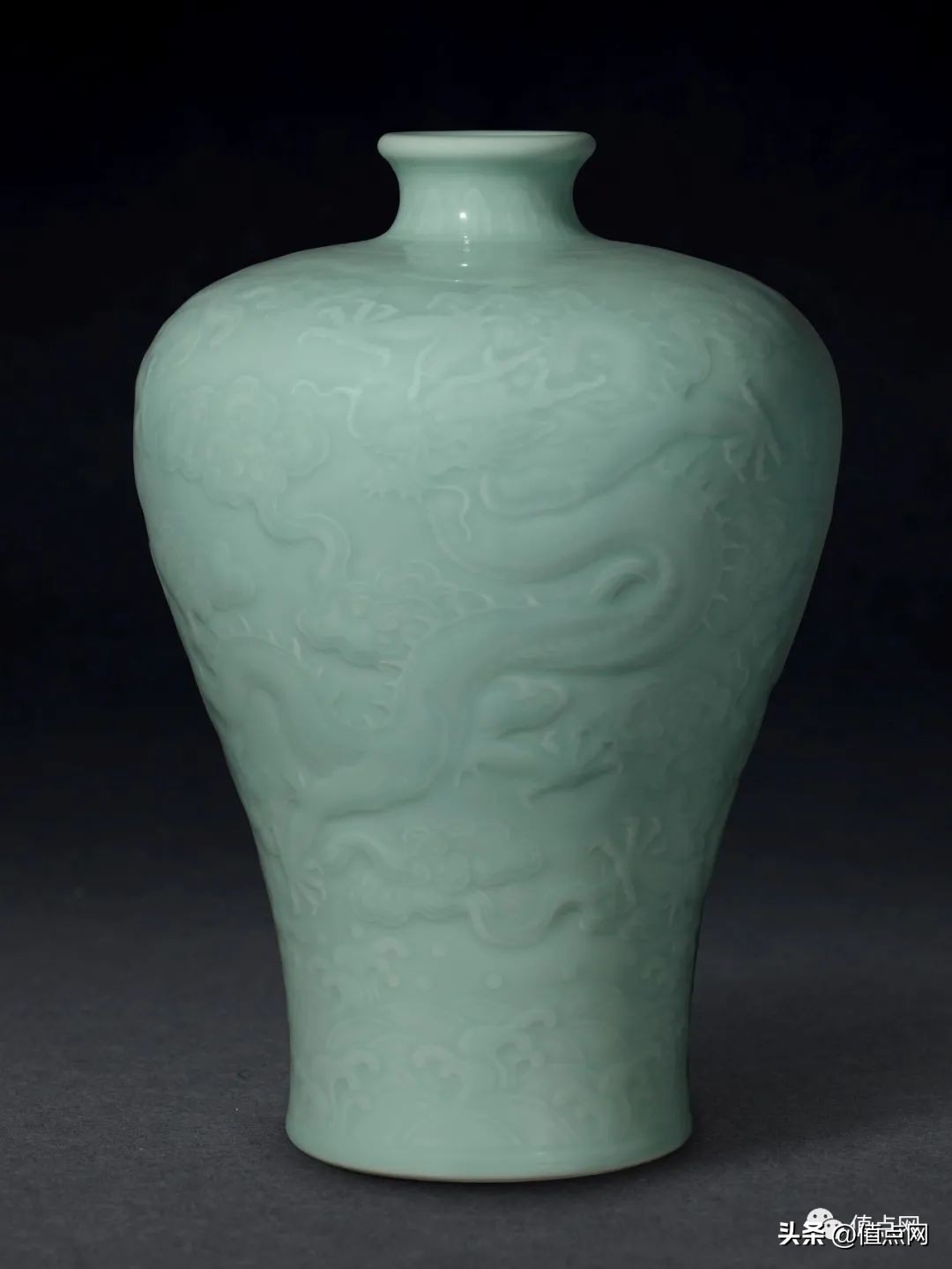 徐展堂藏清乾隆粉青釉六管瓶,徐展堂藏品