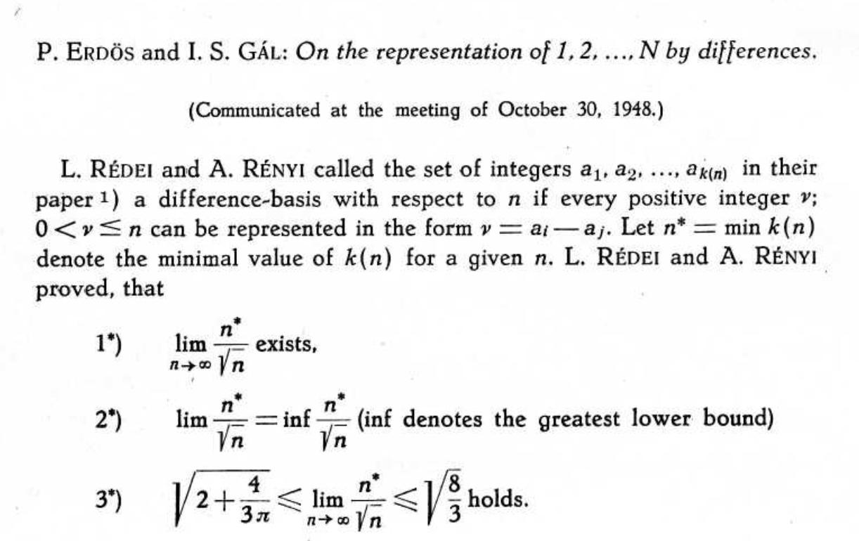 尺最少需要多少条刻度？有趣的稀疏尺问题