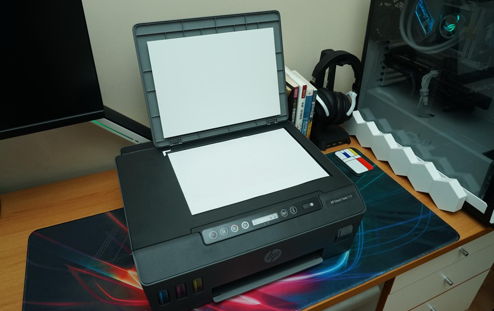 惠普smarttank518怎么黑白复印,惠普smarttank518打印头清洁