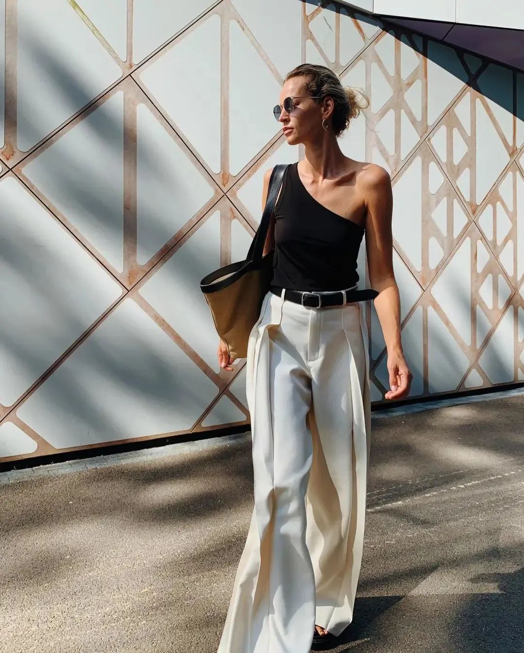 如获至宝的阔腿裤穿搭精髓,一年四季窄版阔腿裤穿搭