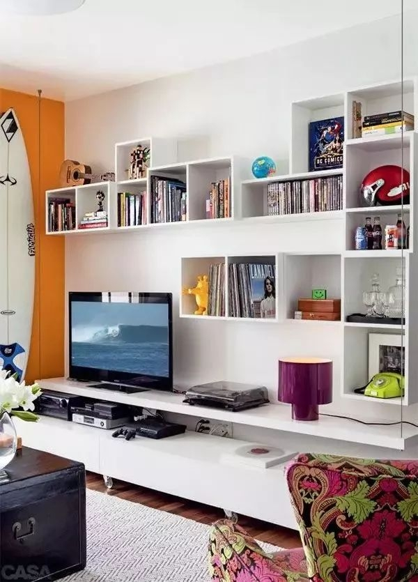 现在装电视柜的效果图,一整面墙电视柜效果图