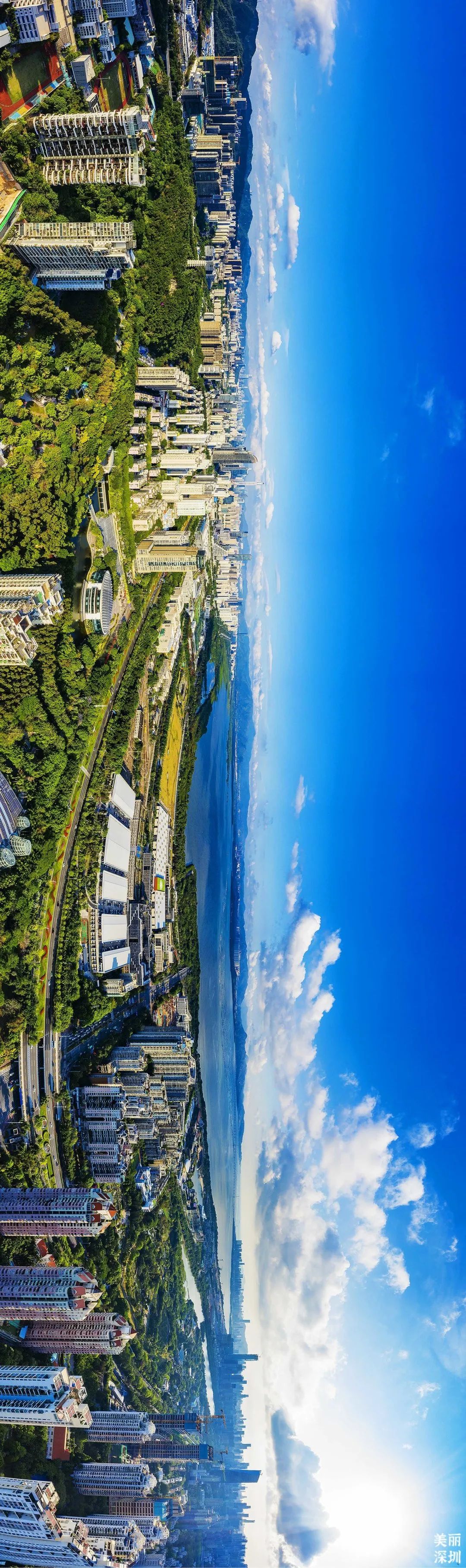 深圳莲花山公园航拍,航拍深圳凤凰山公园