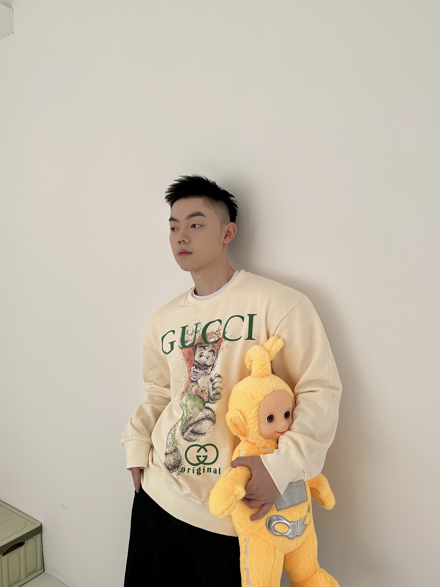 gucci复古双环大字母卫衣,古驰马里奥联名卫衣