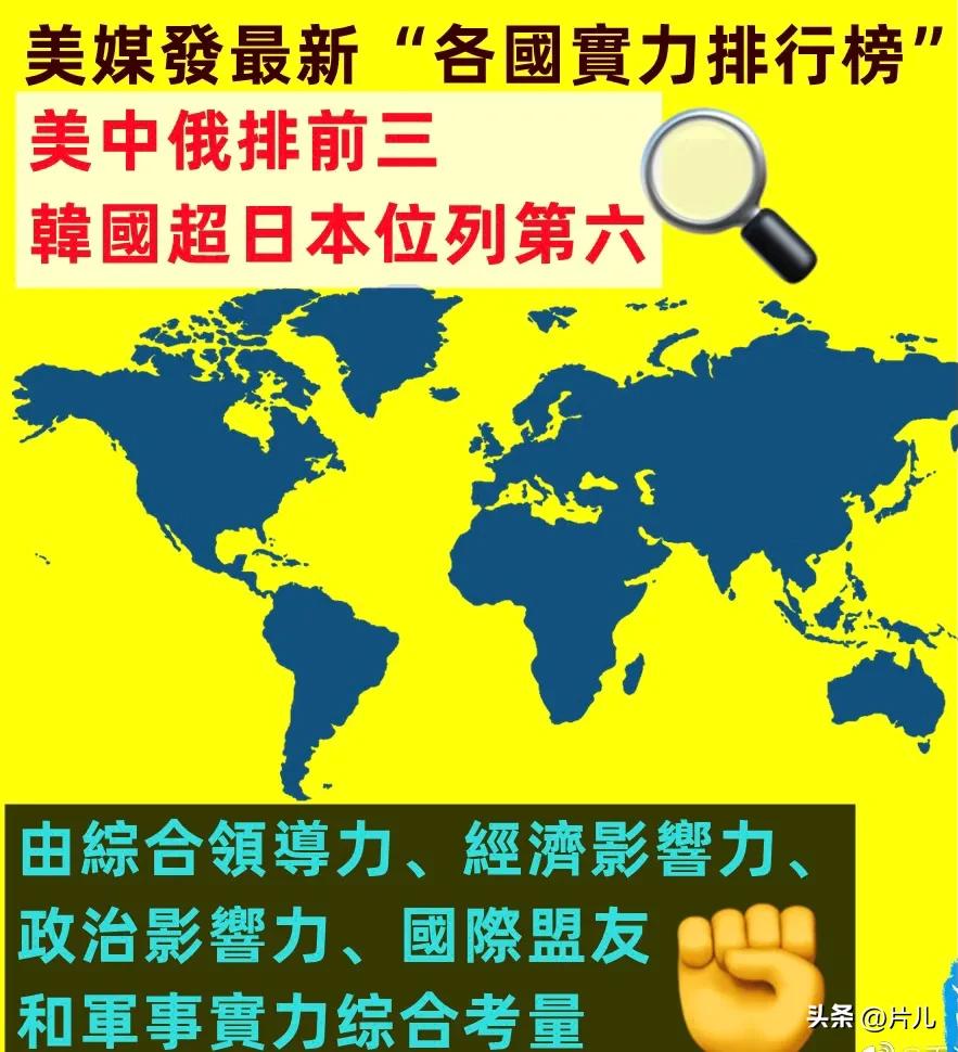 中国第二，韩国超越日本！综合实力排行榜的背后真相