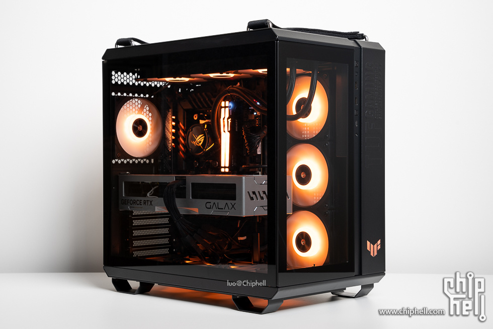 华硕tufgaminggt502弹药库白色,华硕gt502机箱黑橙搭配