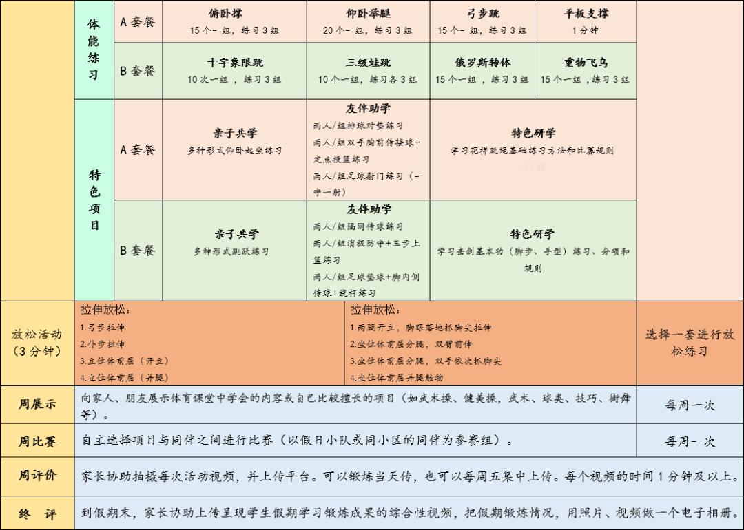 体育课也有家庭作业了！这个城市已率先推广