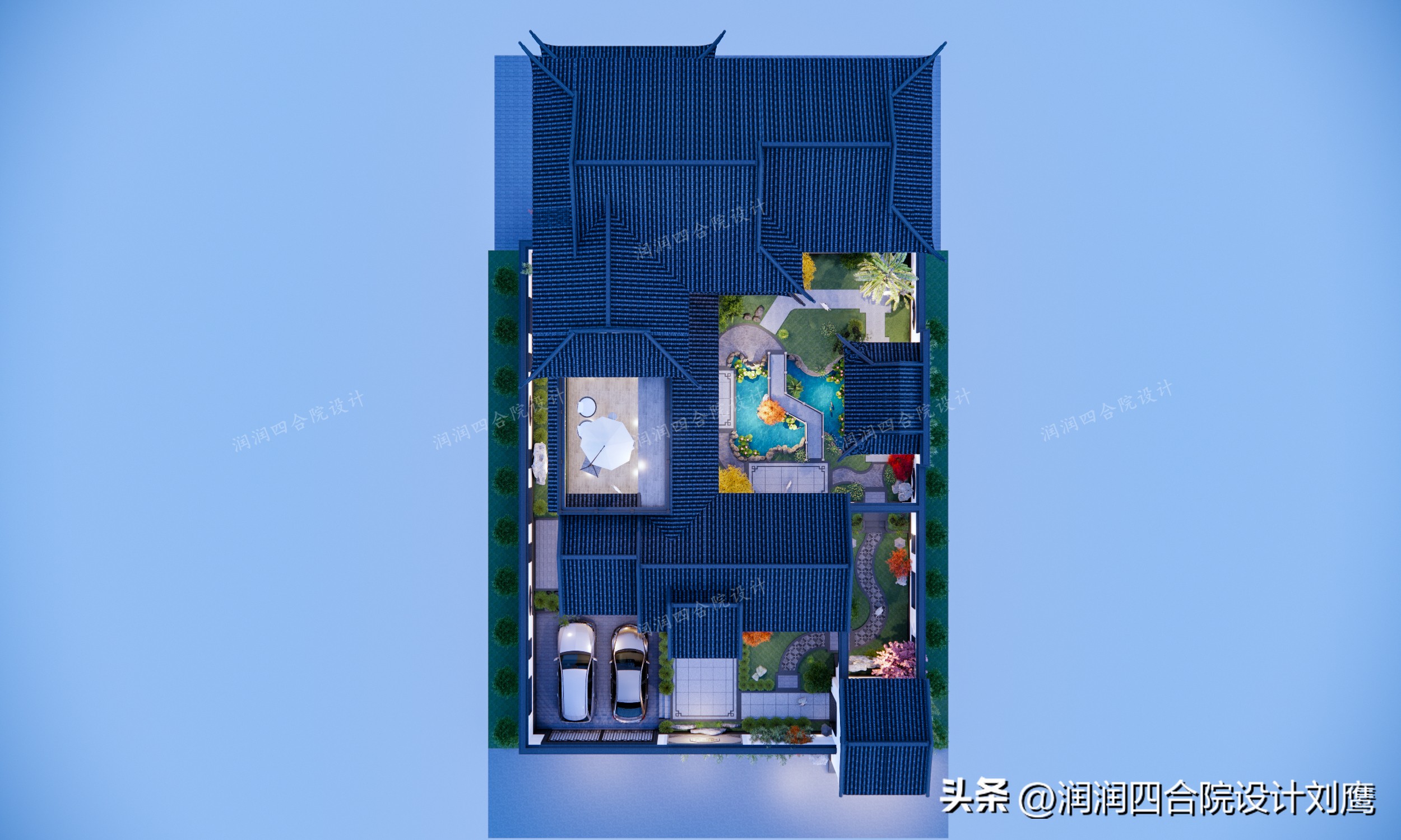 2000平米中式四合院别墅设计,苏式四合院别墅设计图