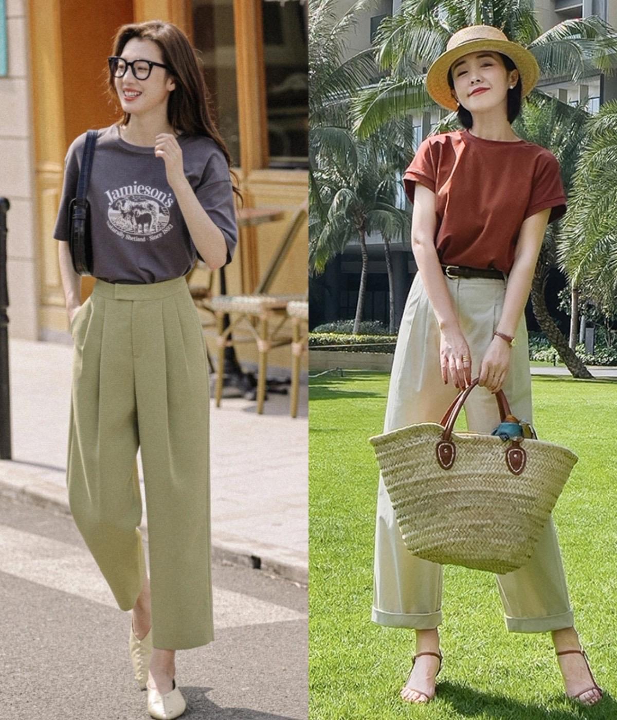 夏季穿什么裤子时髦好看,夏季休闲西裤搭配什么上衣