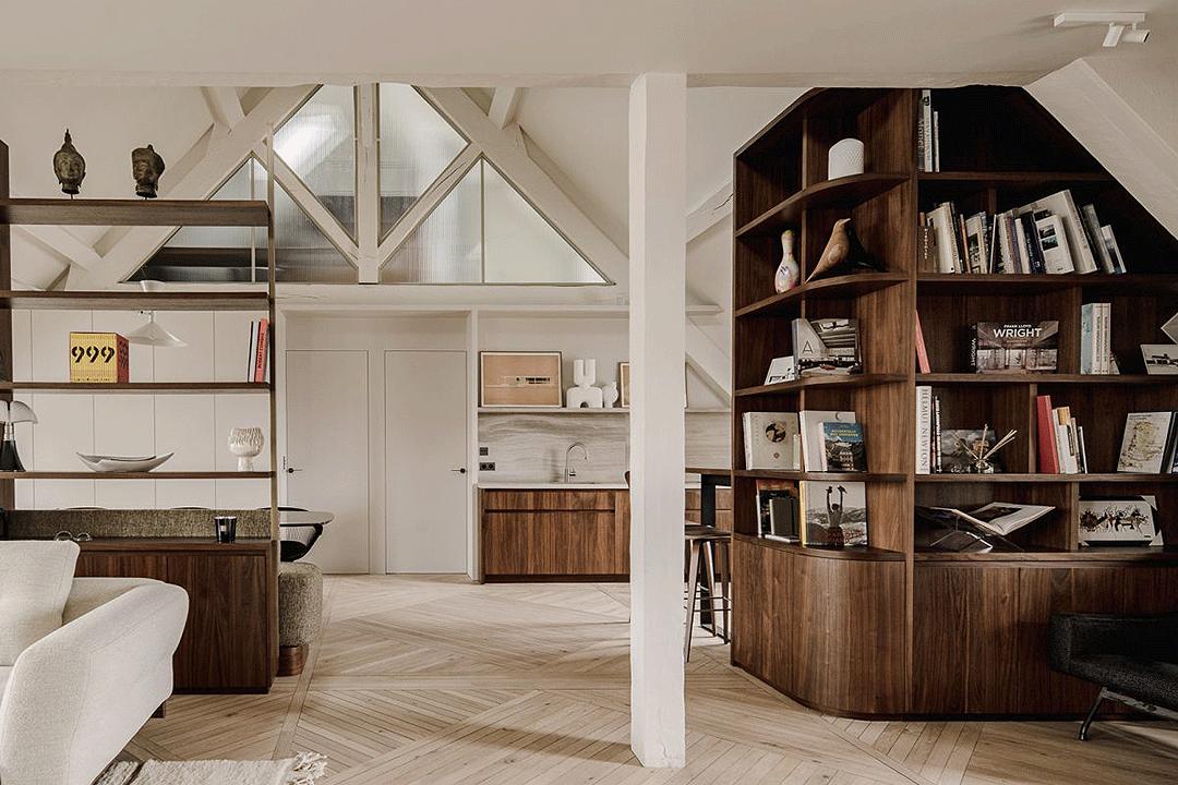 挑高loft新中式风格公寓,28平loft公寓简洁清新风格