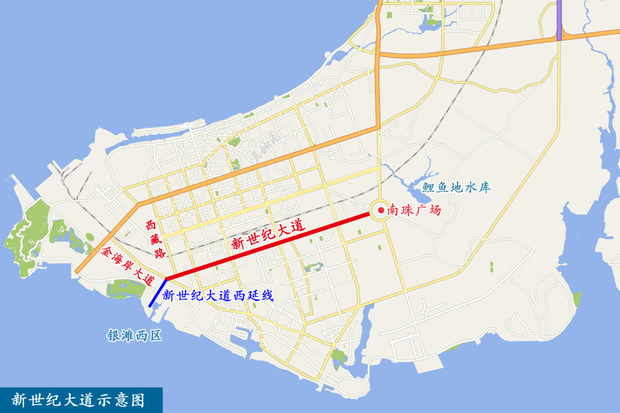 北海新世纪大道南延线最终规划图,2021北海要修通的道路有哪几条