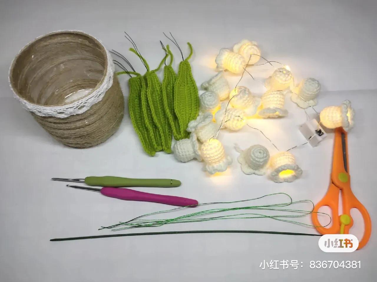 扭扭棒铃兰花小夜灯完整教程,铃兰花圆形小夜灯多种组装教程