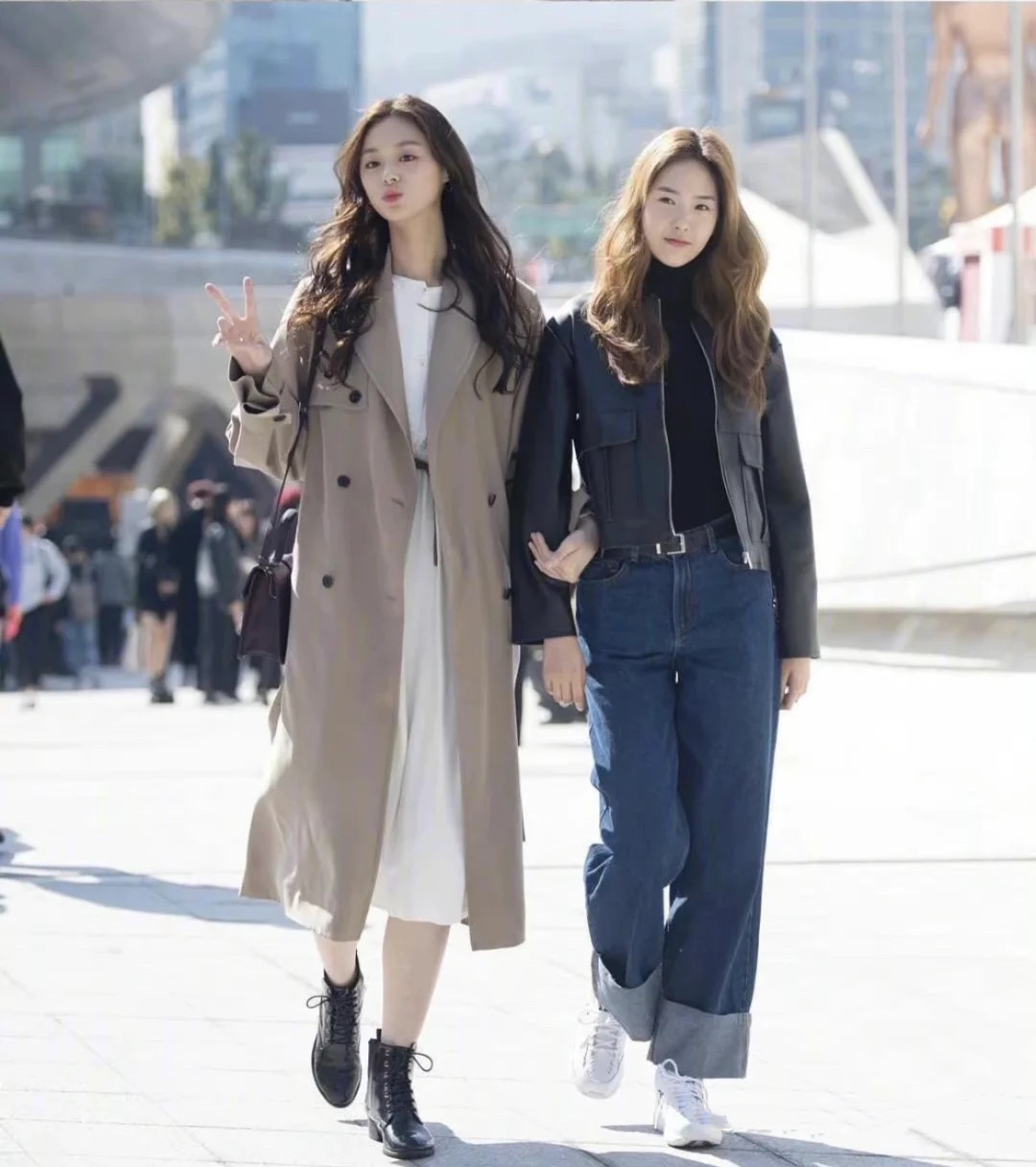 韩国小姐姐冬日简约气质穿搭日常,秋冬韩国小姐姐穿搭