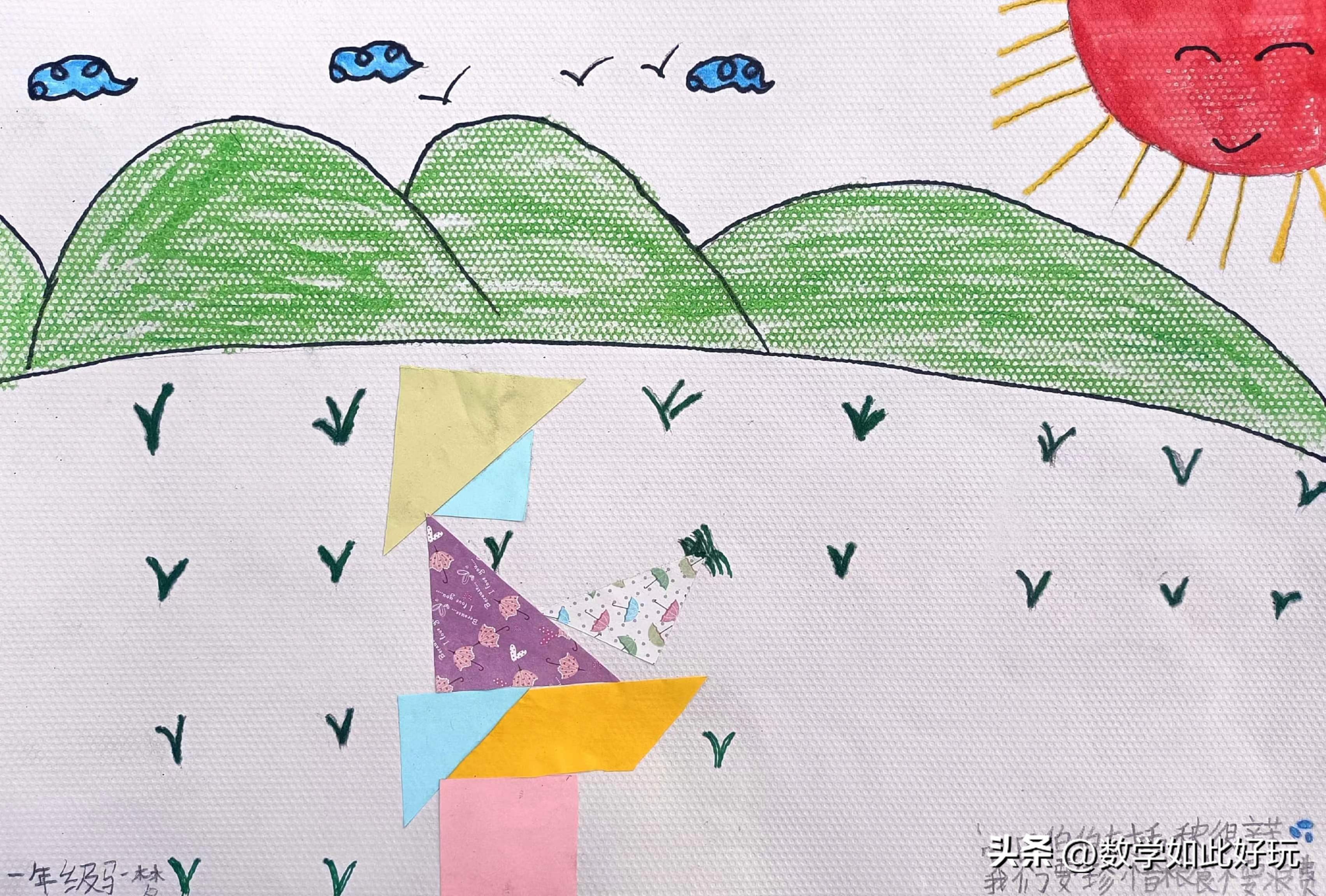 用真正的七巧板拼创意图画讲故事,玩转七巧板创意画可打印