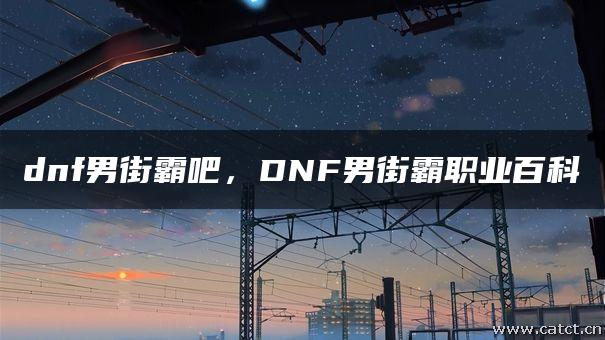 dnf男街霸背后故事,dnf男街霸职业排名