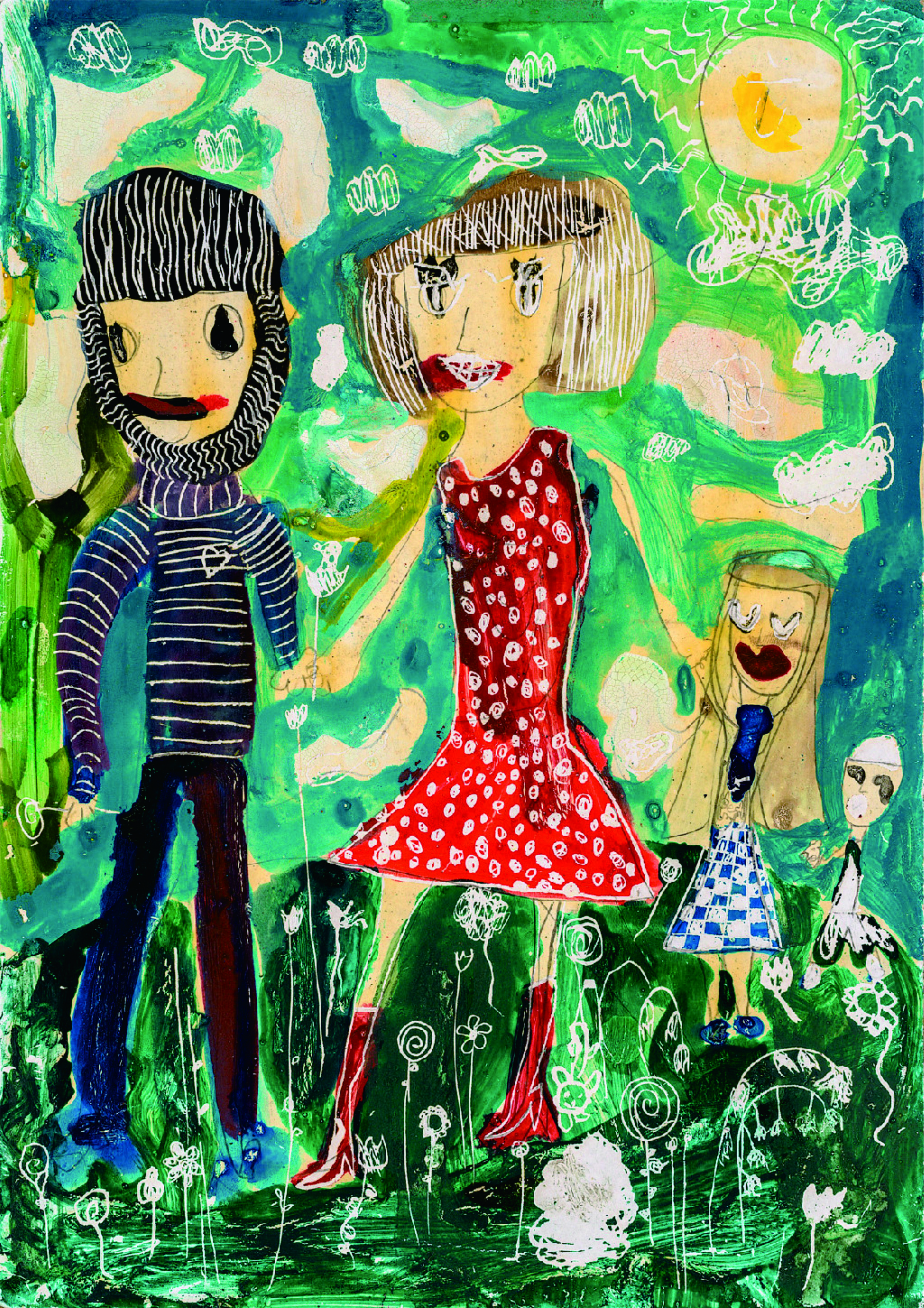 优质儿童画作品欣赏,童心绘世界阳光下成长主题绘画