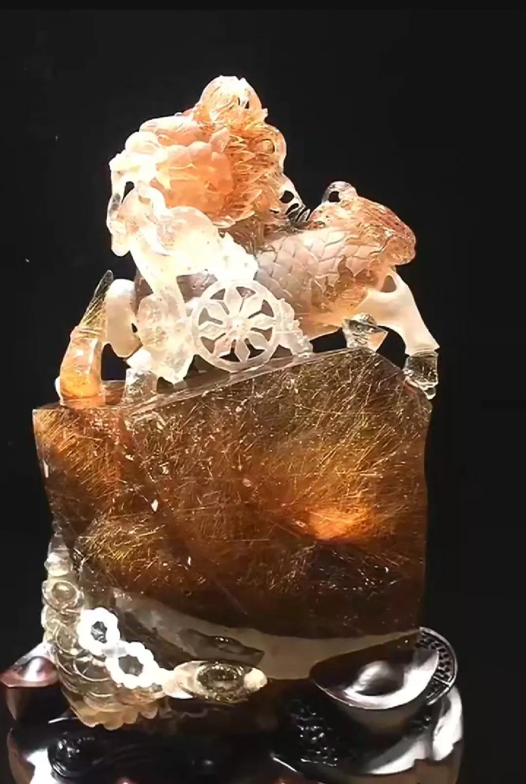 摆件水晶琉璃饰品,溢水摆件