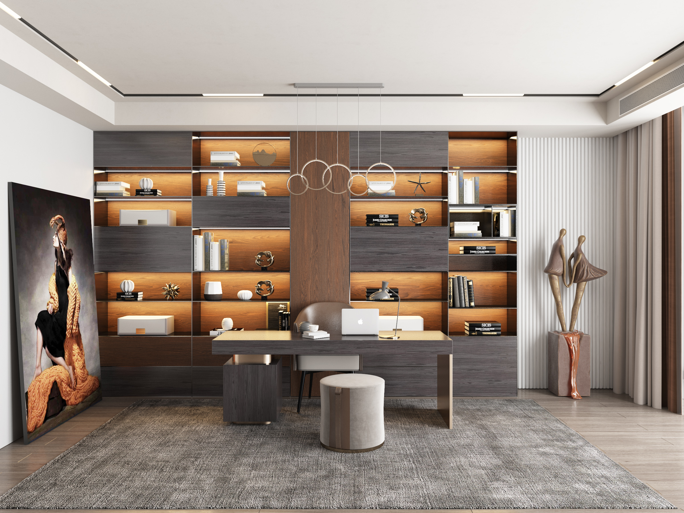 选择深色还是浅色的电视柜,白色加黑色电视柜