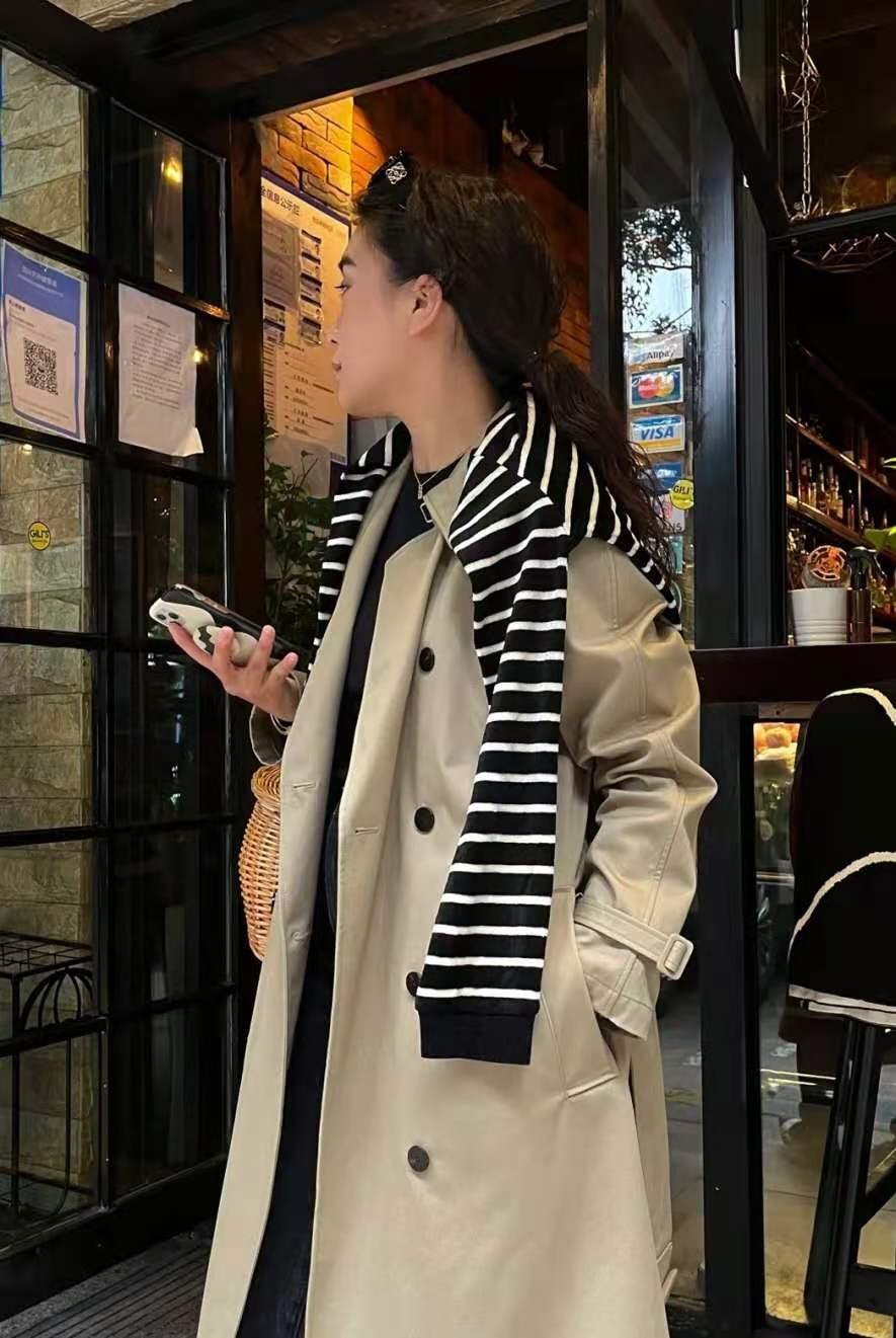 风衣里穿什么内搭好看,145-150矮个子粉色风衣雪纺内搭夏